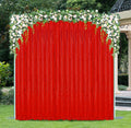 10 ft x 52" Sequin Glitz Net Event Backdrop Curtain Drape Panel - Red (1pc)