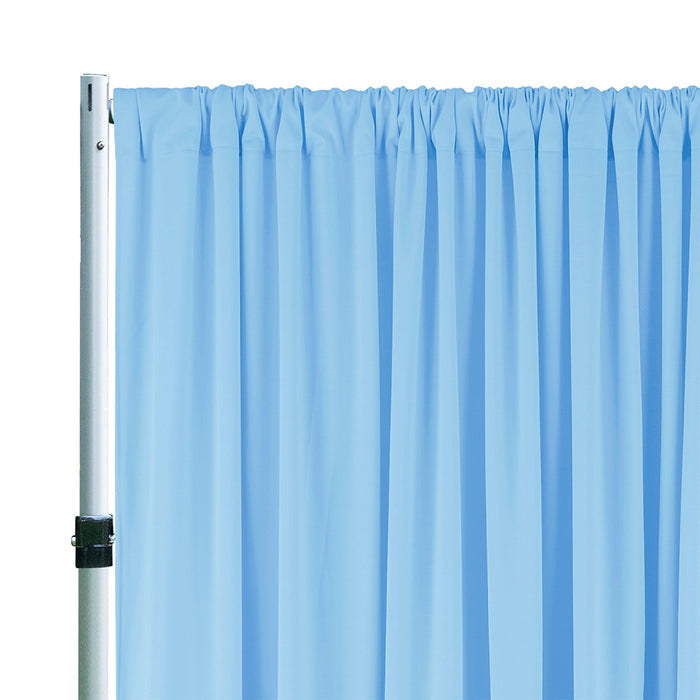 10 ft x 62" Spandex 4-Way Stretch Event Backdrop Curtain Drape Panel - Baby Blue (1pc)