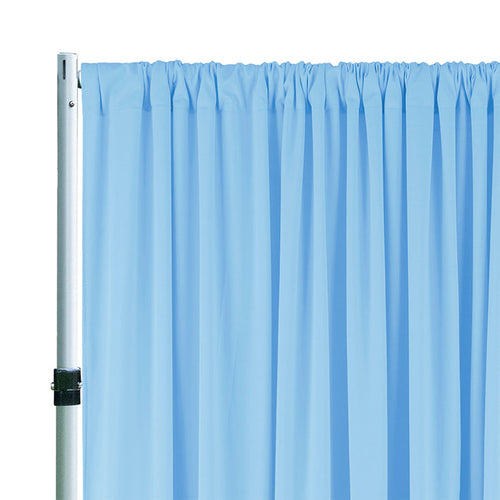 10 ft x 62" Spandex 4-Way Stretch Event Backdrop Curtain Drape Panel - Baby Blue (1pc)
