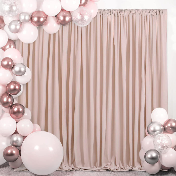 10 ft x 62" Spandex 4-Way Stretch Event Backdrop Curtain Drape Panel - Blush Pink/Rose Gold (1pc)
