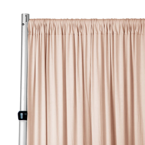 10 ft x 62" Spandex 4-Way Stretch Event Backdrop Curtain Drape Panel - Blush Pink/Rose Gold (1pc)