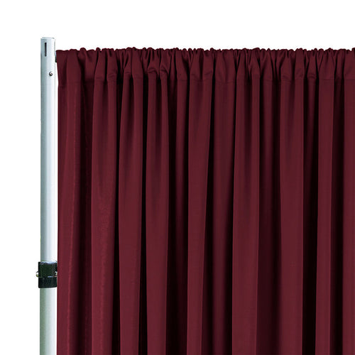 10 ft x 62" Spandex 4-Way Stretch Event Backdrop Curtain Drape Panel - Burgundy (1pc)