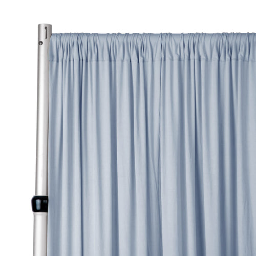 10 ft x 62" Spandex 4-Way Stretch Event Backdrop Curtain Drape Panel - Dusty Blue (1pc)