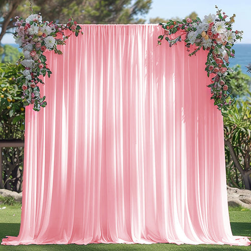 10 ft x 62" Spandex 4-Way Stretch Event Backdrop Curtain Drape Panel - Pink (1pc)