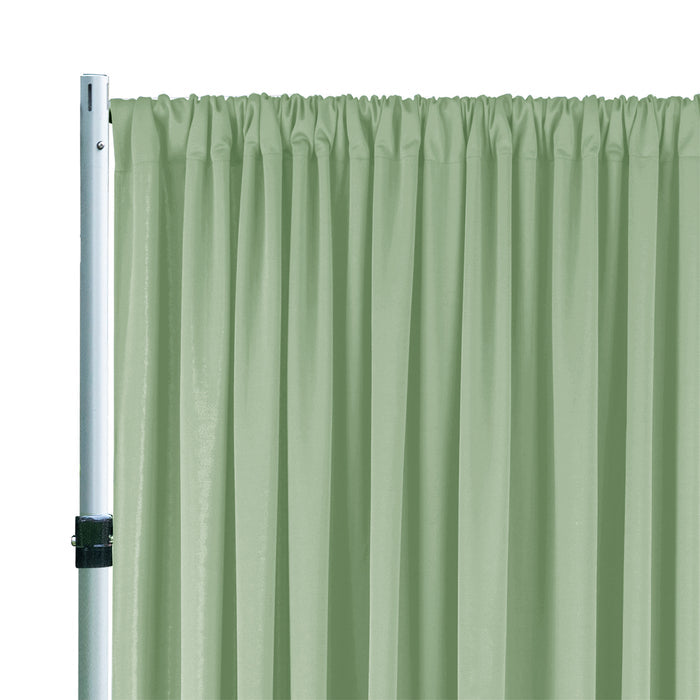10 ft x 62" Spandex 4-Way Stretch Event Backdrop Curtain Drape Panel - Sage Green (1pc)