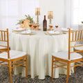 108" Seamless Round Economy Polyester Tablecloth - Ivory (1pc)