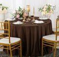 108" Seamless Round Scuba (Wrinkle-Free) Tablecloth - Chocolate (1pc)