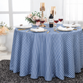 108" Seamless Round Seersucker Polyester Tablecloth - Navy Blue (1pc)