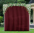 12 ft x 57" Chiffon Event Backdrop Curtain Drape Panel - Burgundy (1pc)