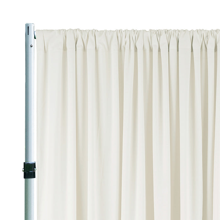 12 ft x 62" Spandex 4-Way Stretch Event Backdrop Curtain Drape Panel - Ivory (1pc)
