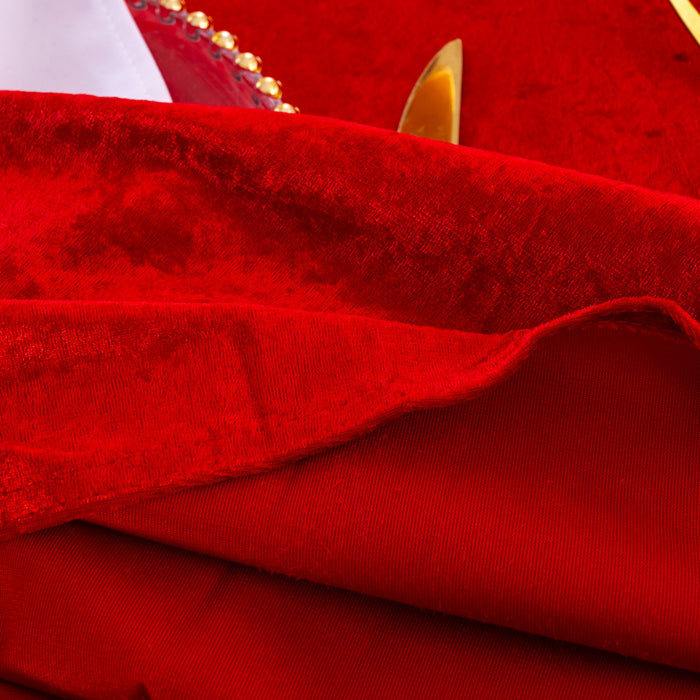 120" Round Ice Crushed Velvet (200 GSM) Tablecloth - Red (1pc)