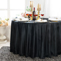 120" Round Seamless Holland Velvet Tablecloth - Black (1pc)