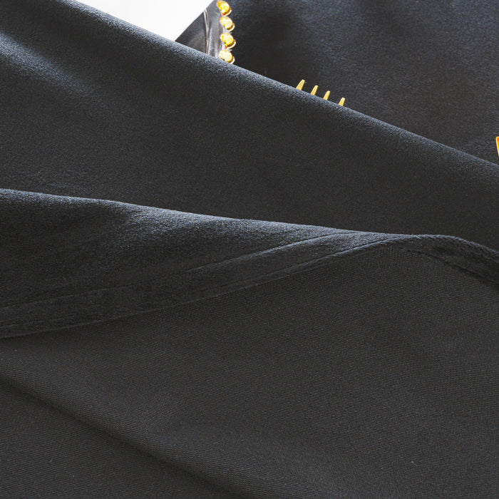 120" Round Seamless Holland Velvet Tablecloth - Black (1pc)