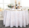 120" Seamless Round French Toile Polyester Tablecloth - Blush Pink/Rose Gold (1pc)