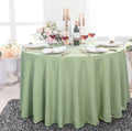 120" Seamless Round Rustic Panama Linen Tablecloth - Sage Green (1pc)