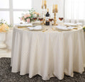 120" Seamless Round Seersucker Polyester Tablecloth - Champagne (1pc)