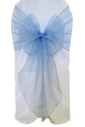 12"x116" Angle End Organza Chair Sashes - Periwinkle/Cornflower (10pcs/pk)