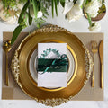 13" Gold Embossed Baroque Acrylic Charger Plates (6pcs)