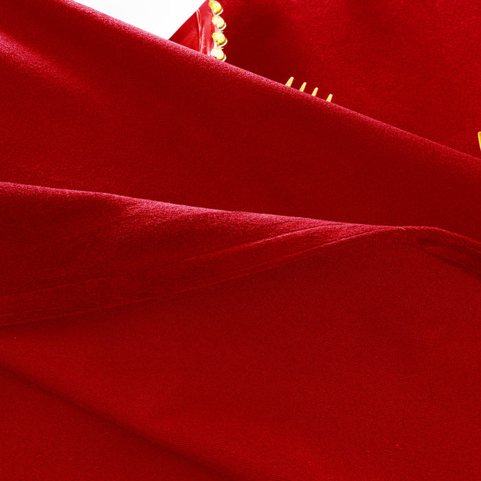 132" Round Holland Velvet Tablecloth - Red (1pc)