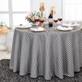 132" Round Seersucker Polyester Tablecloth - Black (1pc)