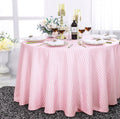 132" Round Seersucker Polyester Tablecloth - Pink (1pc)