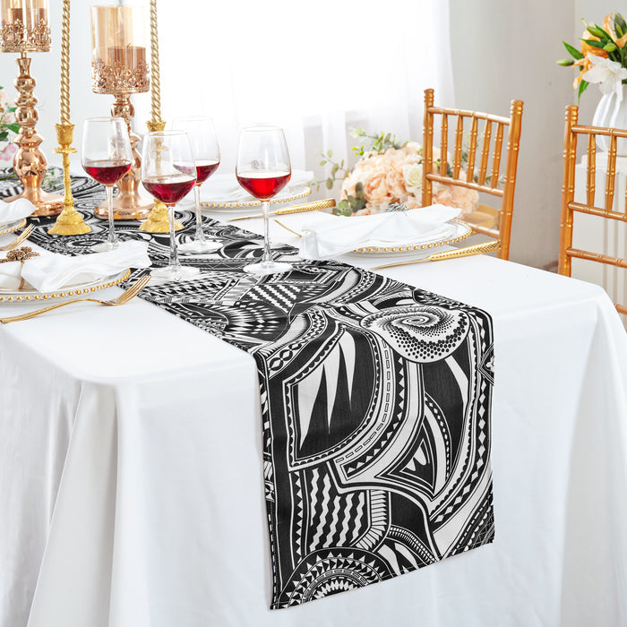 13"x108" Faux Linen Table Runner - Fractal (1pc)