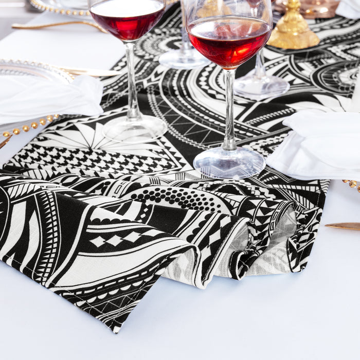 13"x108" Faux Linen Table Runner - Fractal (1pc)
