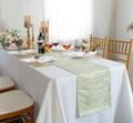 13"x108" Galilean Jacquard Polyester Table Runner - Sage Green (1pc)