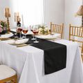 13"x108" Rustic Panama Linen Table Runners - Black (1pc)