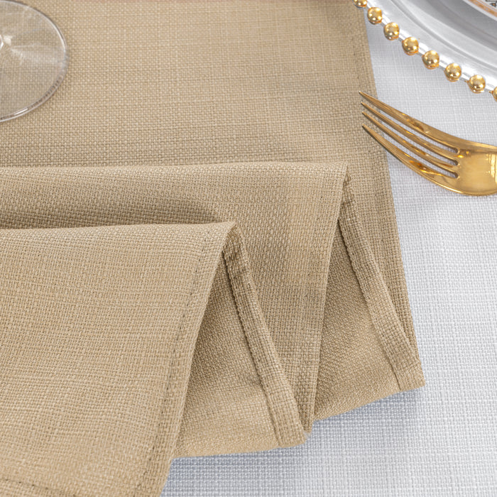 13"x108" Rustic Panama Linen Table Runners - Champagne (1pc)