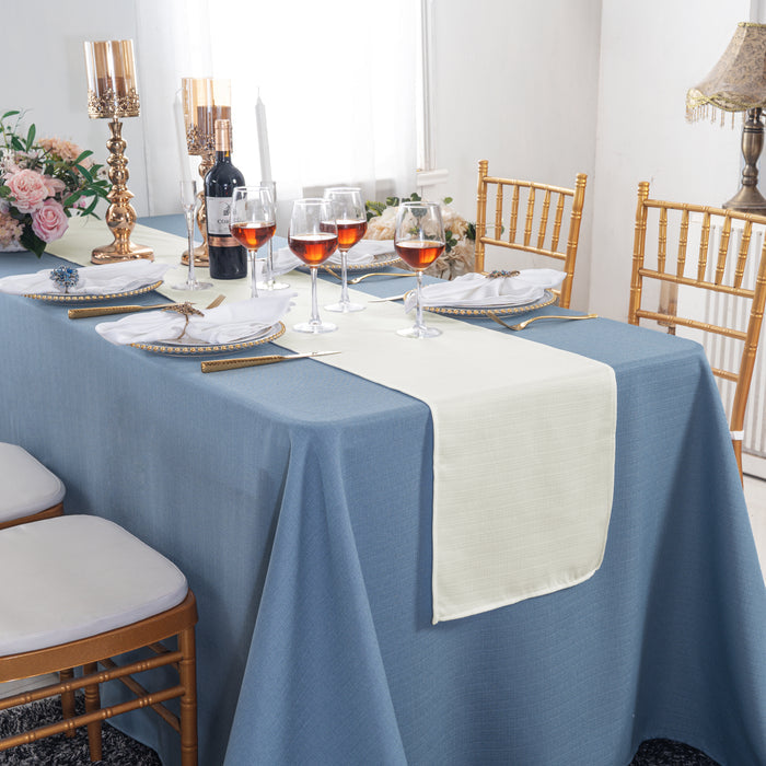 13"x108" Rustic Panama Linen Table Runners - Ivory (1pc)