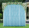 14 ft x 52" Sequin Glitz Net Event Backdrop Curtain Drape Panel - Baby Blue (1pc)