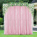 14 ft x 52" Sequin Glitz Net Event Backdrop Curtain Drape Panel - Pink (1pc)