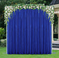 14 ft x 52" Sequin Glitz Net Event Backdrop Curtain Drape Panel - Royal Blue (1pc)