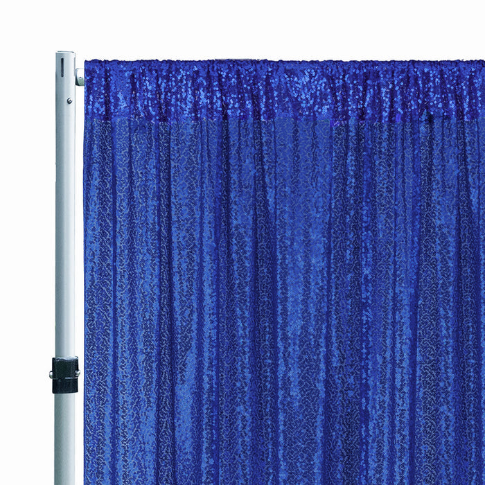 14 ft x 52" Sequin Glitz Net Event Backdrop Curtain Drape Panel - Royal Blue (1pc)