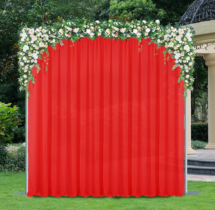 14 ft x 57" Chiffon Event Backdrop Curtain Drape Panel - Red (1pc)