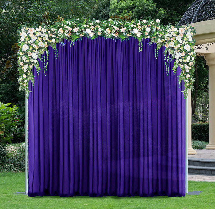 14 ft x 57" Chiffon Event Backdrop Curtain Drape Panel - Regency Purple (1pc)
