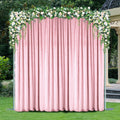 14 ft x 57" Ice Crushed Velvet (200 GSM) Event Backdrop Curtain Drape Panel - Blush Pink/Rose Gold (1pc)