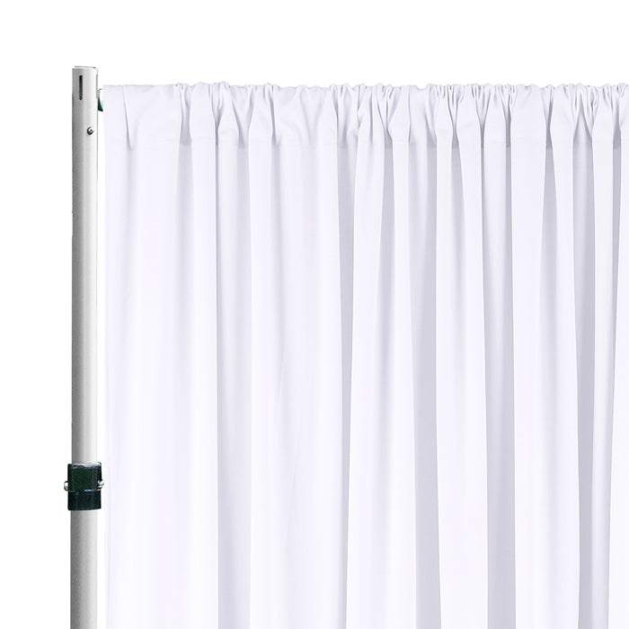 14 ft x 62" Spandex 4-Way Stretch Event Backdrop Curtain Drape Panel - White (1pc)