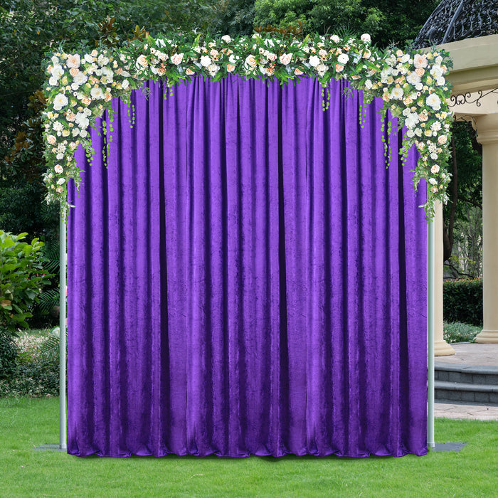 16 ft x 57" Ice Crushed Velvet (200 GSM) Event Backdrop Curtain Drape Panel - Victoria Lilac (1pc)