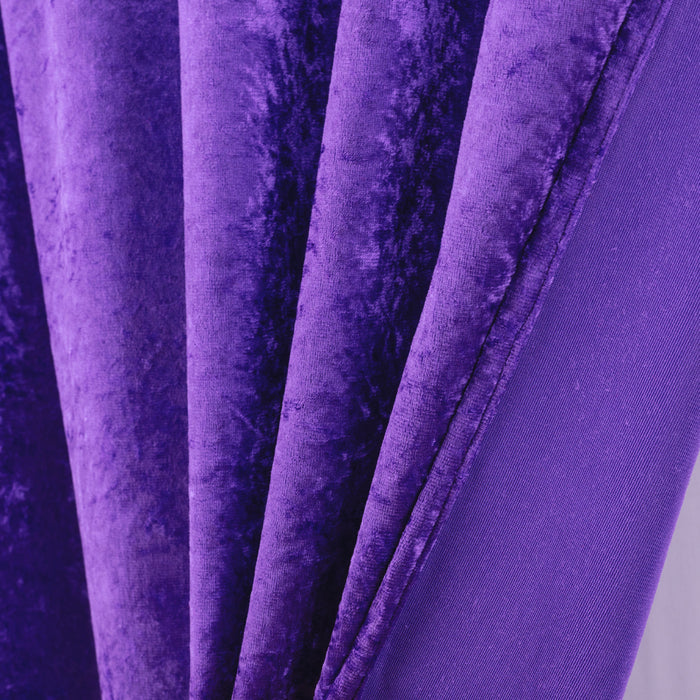 16 ft x 57" Ice Crushed Velvet (200 GSM) Event Backdrop Curtain Drape Panel - Victoria Lilac (1pc)