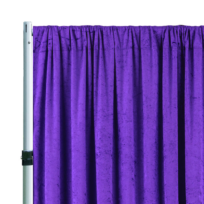 16 ft x 57" Ice Crushed Velvet (200 GSM) Event Backdrop Curtain Drape Panel - Victoria Lilac (1pc)