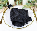 20"x20" Chenille Shimmer Metallic Jacquard Velvet Napkins - Black (10pcs/pk)