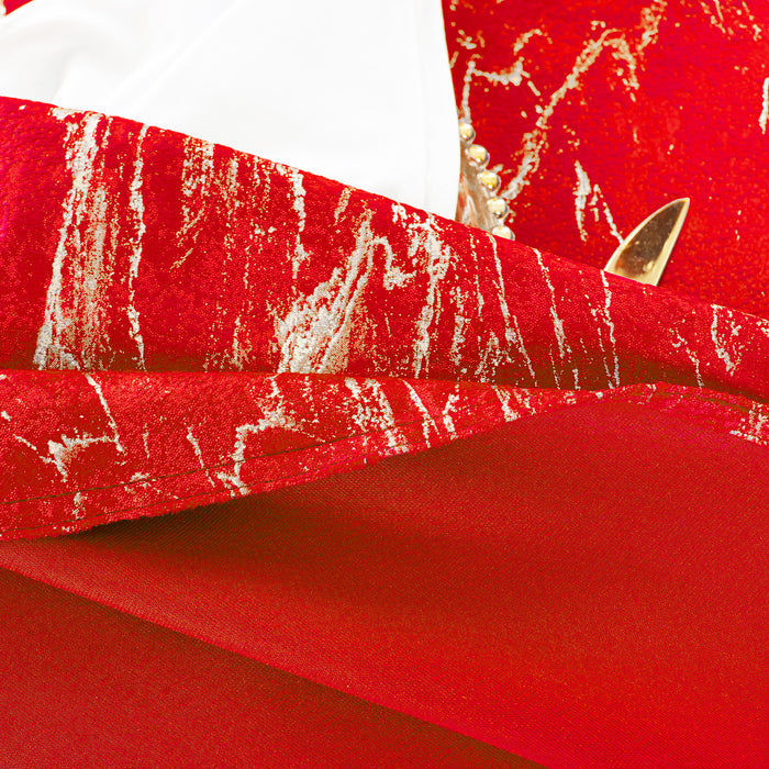 20"x20" Gilded Marble Holland Velvet Napkins - Red (10pcs/pk)