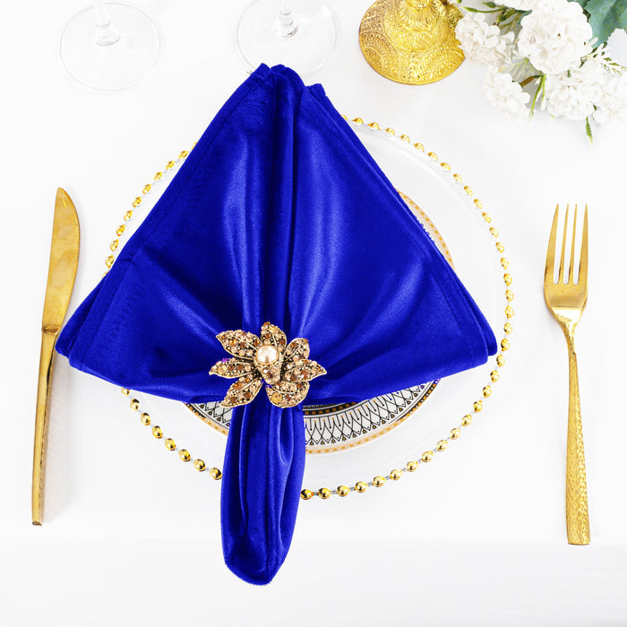 20"x20" Holland Velvet Napkins - Royal Blue (10pcs/pk)