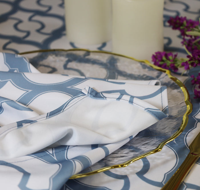 20"x20" Miramar Scuba (Wrinkle-Free) Napkins - Dusty Blue (10pcs/pk)