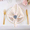 20"x20" Seersucker Polyester Napkins - Champagne (10pcs/pk)