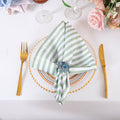 20"x20" Seersucker Polyester Napkins - Sage Green (10pcs/pk)