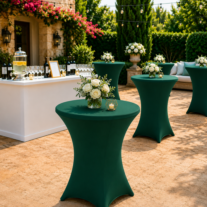 30"x42" Cocktail Spandex Table Cover - Oasis (1pc)
