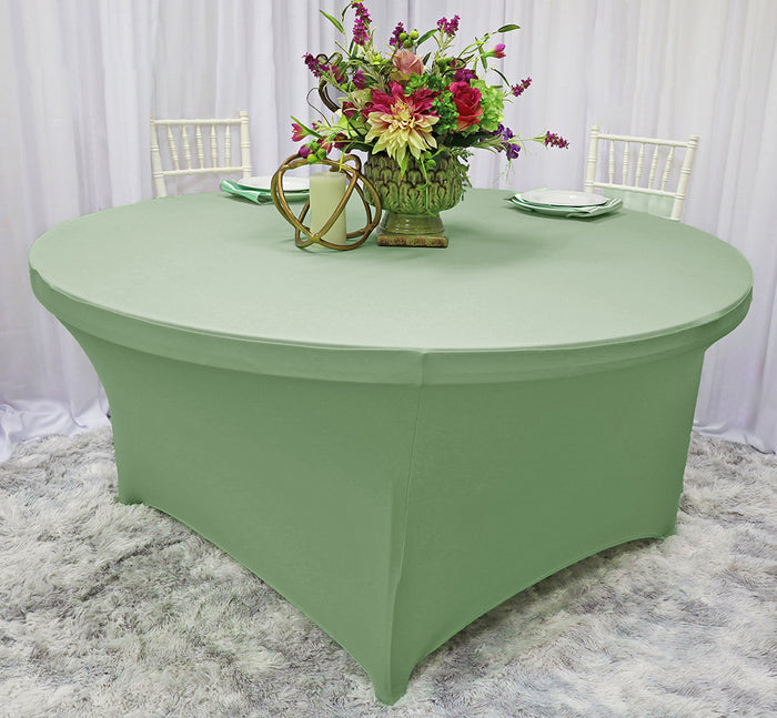 4 Ft Round Spandex Table Cover - Sage Green (1pc)